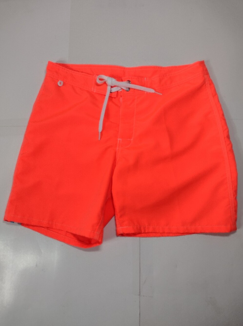 Sundek Neon Coral Athletic Swim Shorts with White Drawstring (32) - Picture 12 of 12